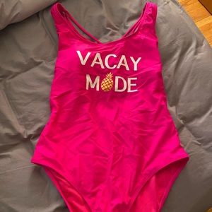 VACAY MODE one piece bathing suit